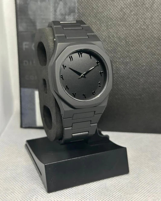 Black Arabic Aura Watch – Premium Luxury Timepiece by Luxaro