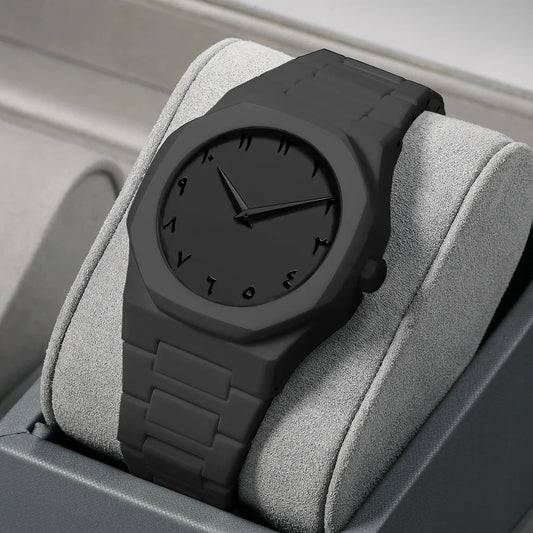 Black Arabic Aura Watch – Premium Luxury Timepiece by Luxaro