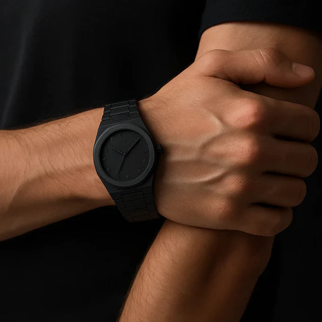 Black Arabic Aura Watch – Premium Luxury Timepiece by Luxaro